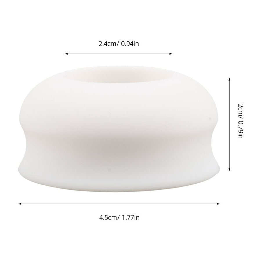 2Pcs White Baseball Bat Choke Up Rings Soft Grip Taper Knob for Secure Swing