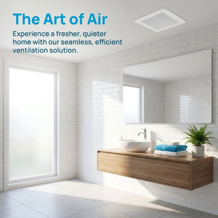 Universal White Bathroom Exhaust Fan Grille with Easy Installation and Quiet Operation