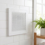 Universal White Bathroom Exhaust Fan Grille with Easy Installation and Quiet Operation