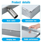 Plated Silver Air Conditioner Drain Pan with Galvanized Iron and Plastic for Home Use