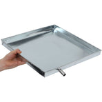 Plated Silver Air Conditioner Drain Pan with Galvanized Iron and Plastic for Home Use