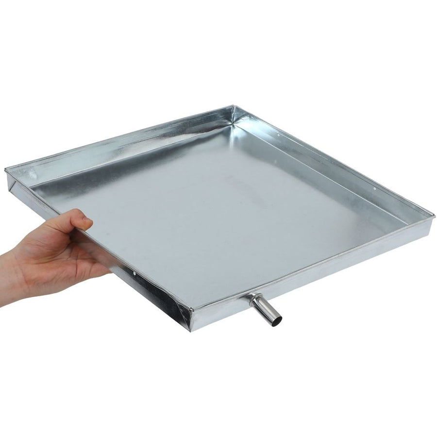 Plated Silver Air Conditioner Drain Pan with Galvanized Iron and Plastic for Home Use