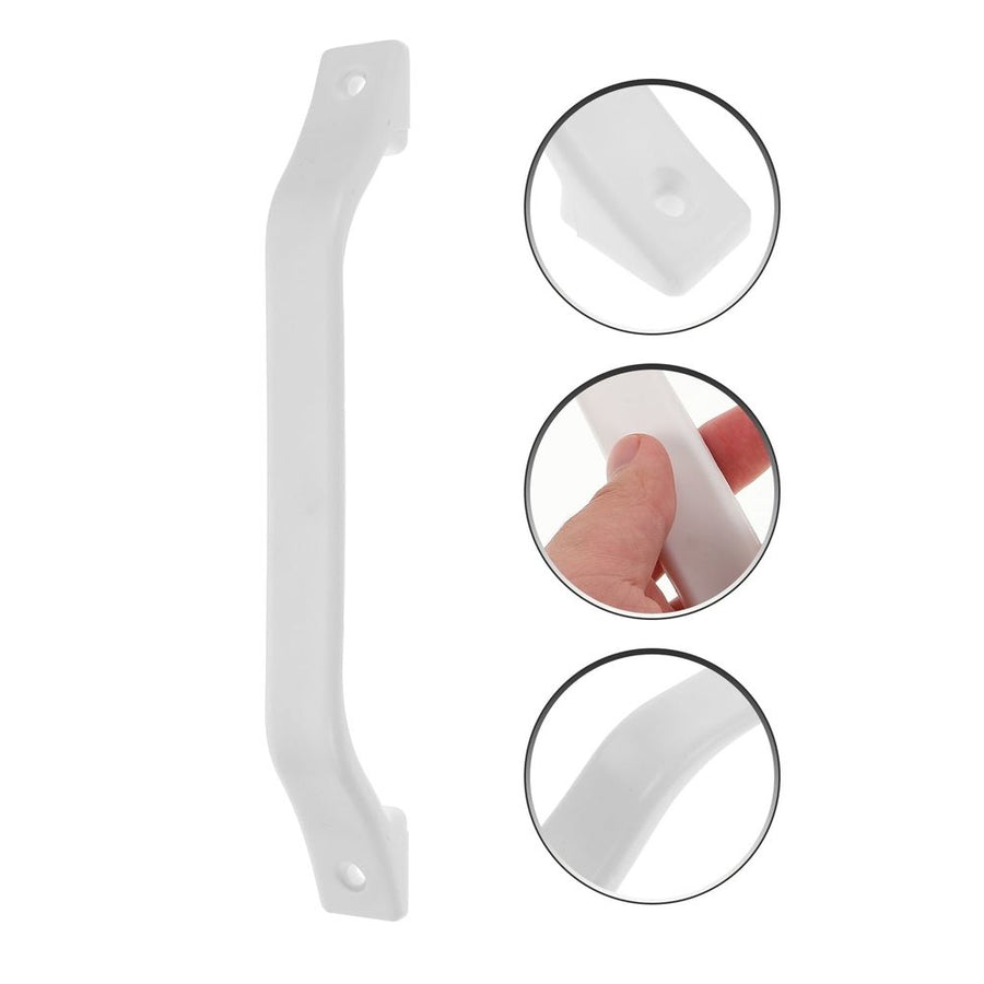 White Plastic Bathroom Handrail Comfortable Grip for Home and Rv Easy Install
