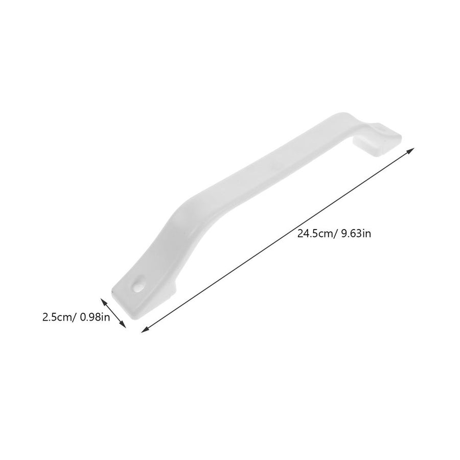 White Plastic Bathroom Handrail Comfortable Grip for Home and Rv Easy Install