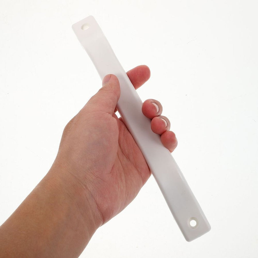 White Plastic Bathroom Handrail Comfortable Grip for Home and Rv Easy Install