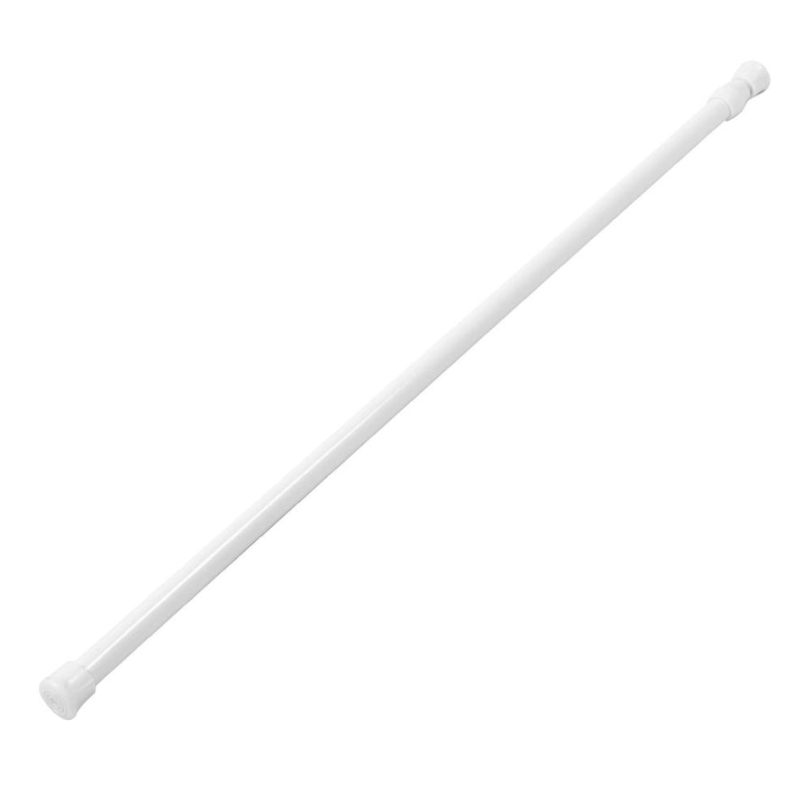 Adjustable White Tension Rod for Clothes Drying and Shower Curtains - Wall-Friendly, No Damage