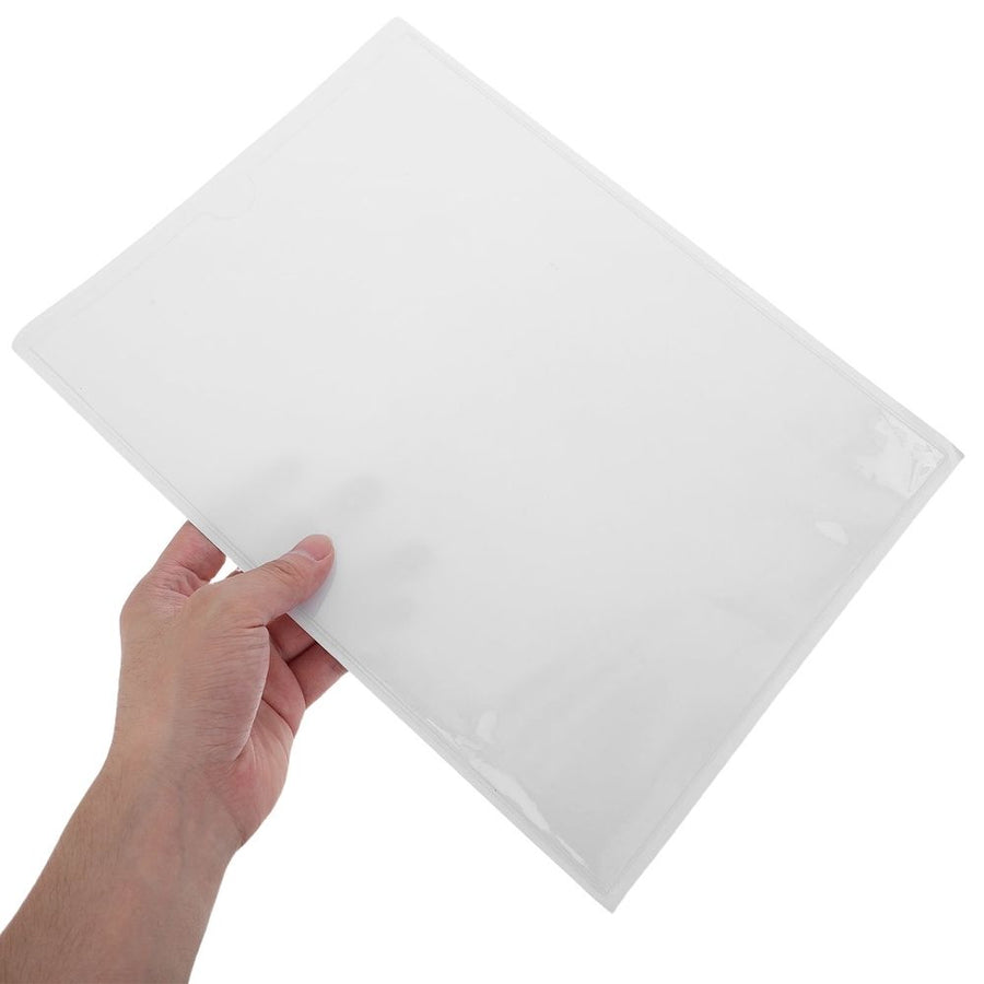 10Pcs Peel and Stick Clear Adhesive Display Pockets for Wall and Desk Waterproof Sheet Protectors