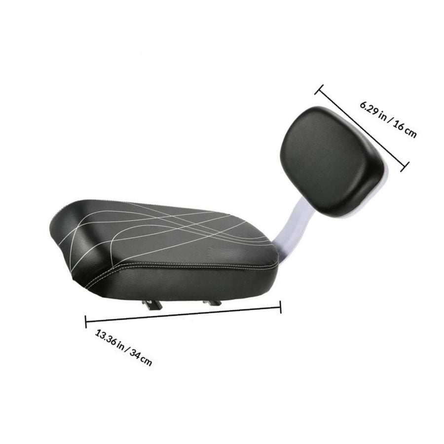 1Pack Backrest Cushion Easy to Clean Black for Bicycle Riders