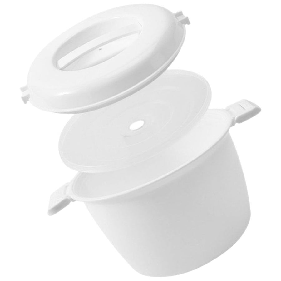 Simple Microwave Rice Cooker with Portable Design for Soups Oatmeal and Vegetables