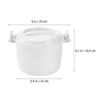 Simple Microwave Rice Cooker with Portable Design for Soups Oatmeal and Vegetables