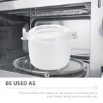 Simple Microwave Rice Cooker with Portable Design for Soups Oatmeal and Vegetables