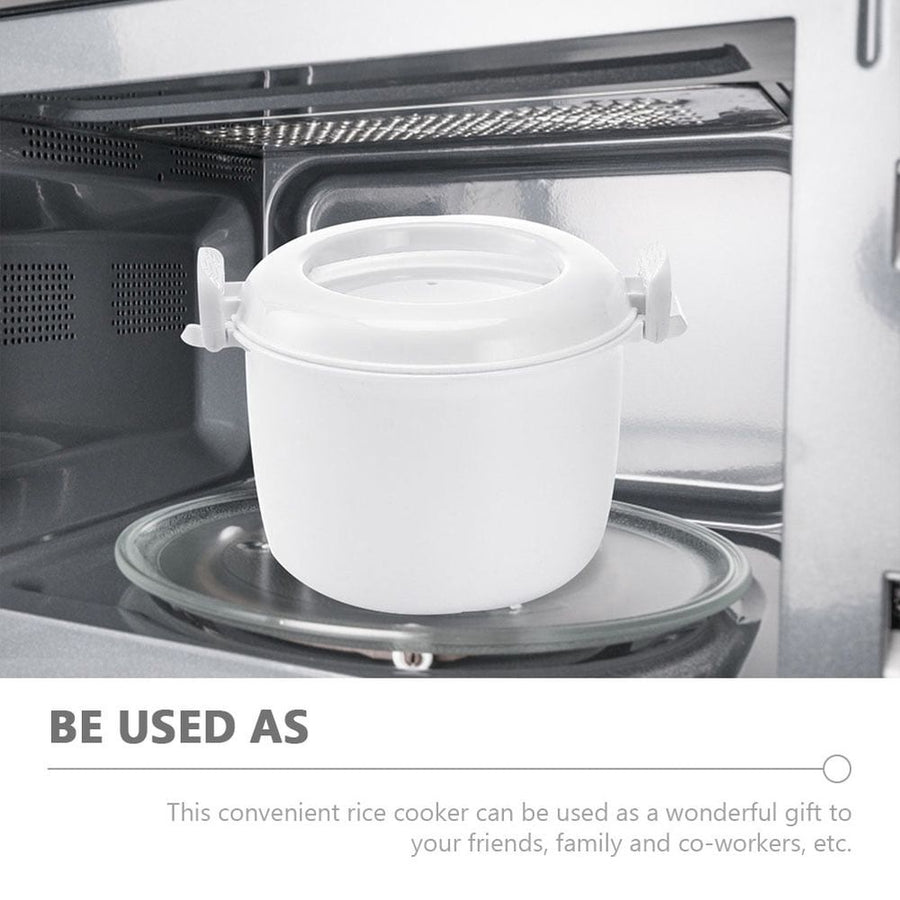 Simple Microwave Rice Cooker with Portable Design for Soups Oatmeal and Vegetables