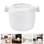 Simple Microwave Rice Cooker with Portable Design for Soups Oatmeal and Vegetables