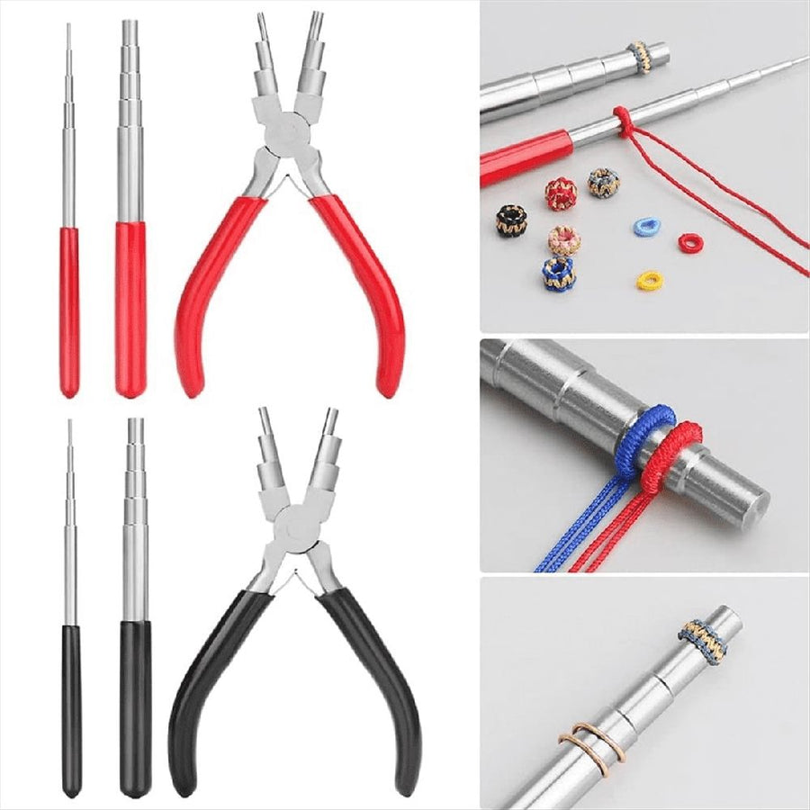 Wire Looping Tool Wire Looping Mandrel and 6 in 1 Bail Making Plier for Jewelry Wire Wrapping and Ju Black Metal