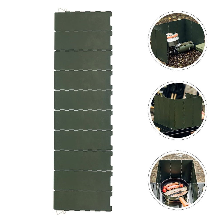 Foldable Iron Windshield for Stove Lightweight Camping Protection