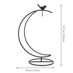 Decorative Iron Tabletop Ornament Stand with Bird Design, 1 Piece Display for Bedroom and Home Decoration