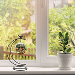 Decorative Iron Tabletop Ornament Stand with Bird Design, 1 Piece Display for Bedroom and Home Decoration