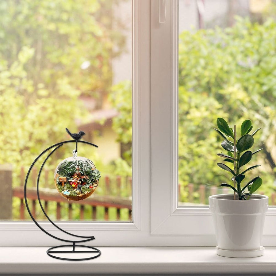 Decorative Iron Tabletop Ornament Stand with Bird Design, 1 Piece Display for Bedroom and Home Decoration
