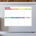Fridge Calendar Magnetic Dry Erasable Whiteboard for Refrigerator Planner, Reusable Weekly Planner With Eraser Markers, 16.5'x11.8'