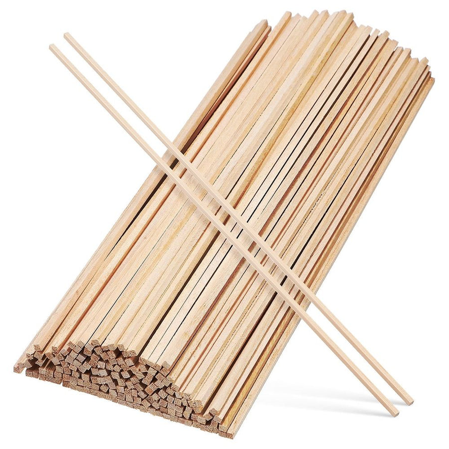 150-Piece Colored Hardwood Dowel Rod Set in Beige for Crafting, Model Building, Projects, and Artistic Creations