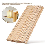 150-Piece Colored Hardwood Dowel Rod Set in Beige for Crafting, Model Building, Projects, and Artistic Creations