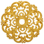 Decorative Ceiling Fan Medallion in Golden Plastic for Elegant Lighting