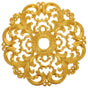 Decorative Ceiling Fan Medallion in Golden Plastic for Elegant Lighting