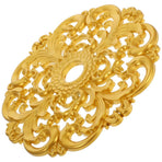 Decorative Ceiling Fan Medallion in Golden Plastic for Elegant Lighting