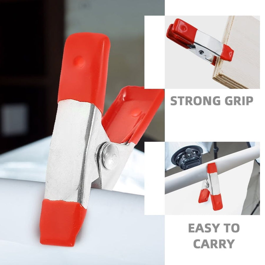 Durable Red Metal Clamps for Lamp - Strong Grip and Wide Application