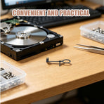 10Pcs M2 SSD Mounting Screws Black Metal Fastener Kit for Computer Desktop and Laptop Motherboard Installation