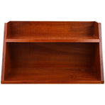 Wooden Desktop Organizer Multi-Layer Storage Shelf Brown for Household Use