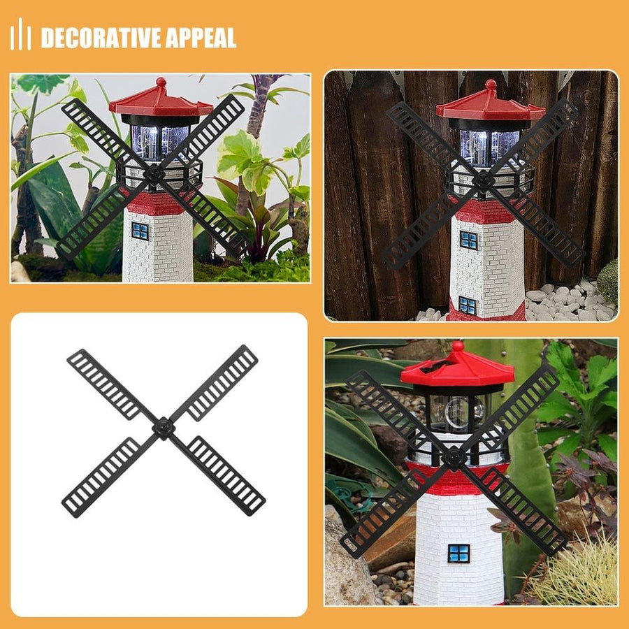 3Sets Durable Plastic Garden Windmill Blades Waterproof Design for Outdoor Decoration