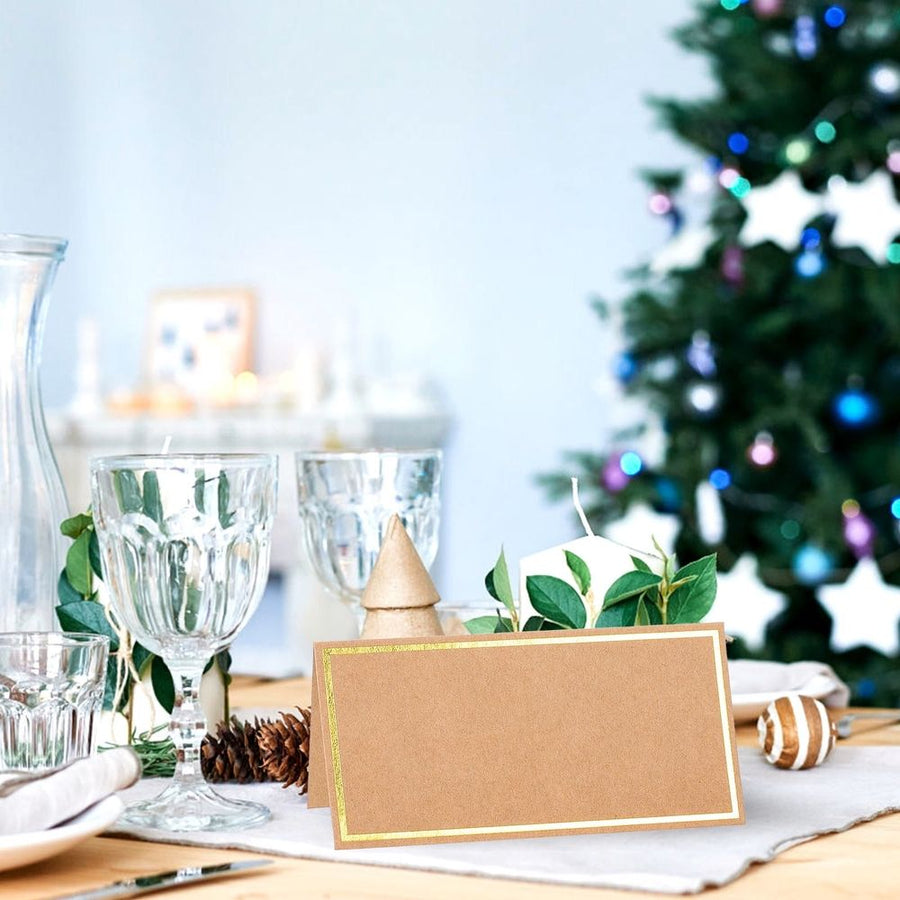 Golden Iridescent Place Cards for Writing - High-Class, Simple, and Practical