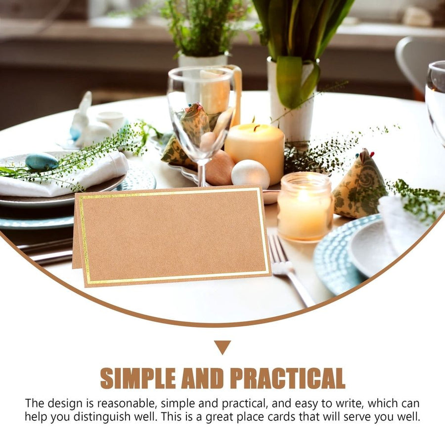 Golden Iridescent Place Cards for Writing - High-Class, Simple, and Practical