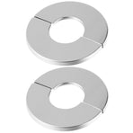 Plated Stainless Steel Decorative Covers for Plumbing Fixtures, 2 Pieces, and Stylish