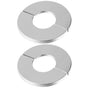 Plated Stainless Steel Decorative Covers for Plumbing Fixtures, 2 Pieces, and Stylish
