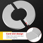 Plated Stainless Steel Decorative Covers for Plumbing Fixtures, 2 Pieces, and Stylish