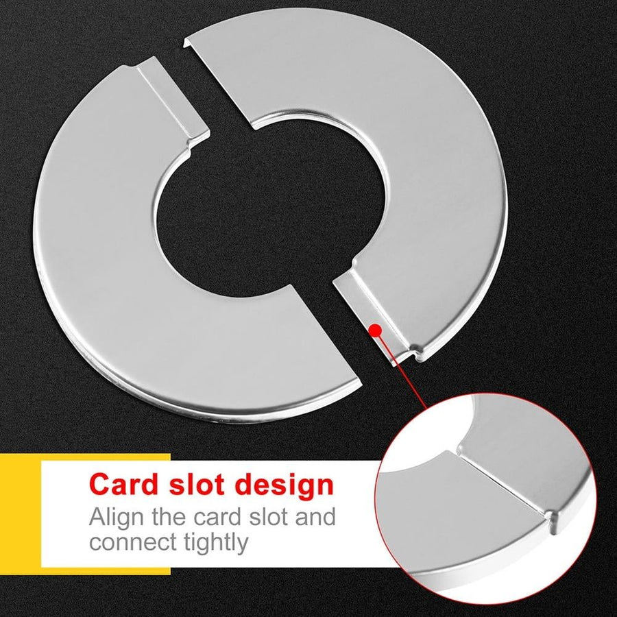 Plated Stainless Steel Decorative Covers for Plumbing Fixtures, 2 Pieces, and Stylish