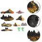 10pcs Volcanic Eruption Model Ornaments Plastic Decoration for Home Decor Friends