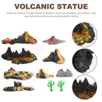 10pcs Volcanic Eruption Model Ornaments Plastic Decoration for Home Decor Friends