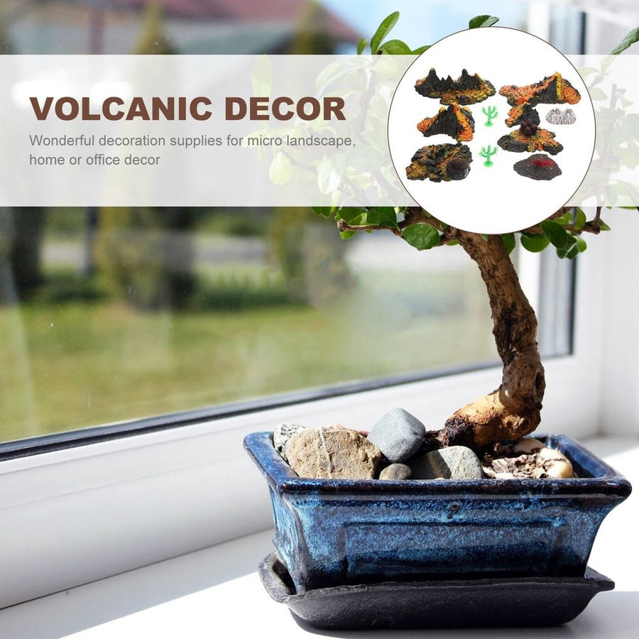 10pcs Volcanic Eruption Model Ornaments Plastic Decoration for Home Decor Friends