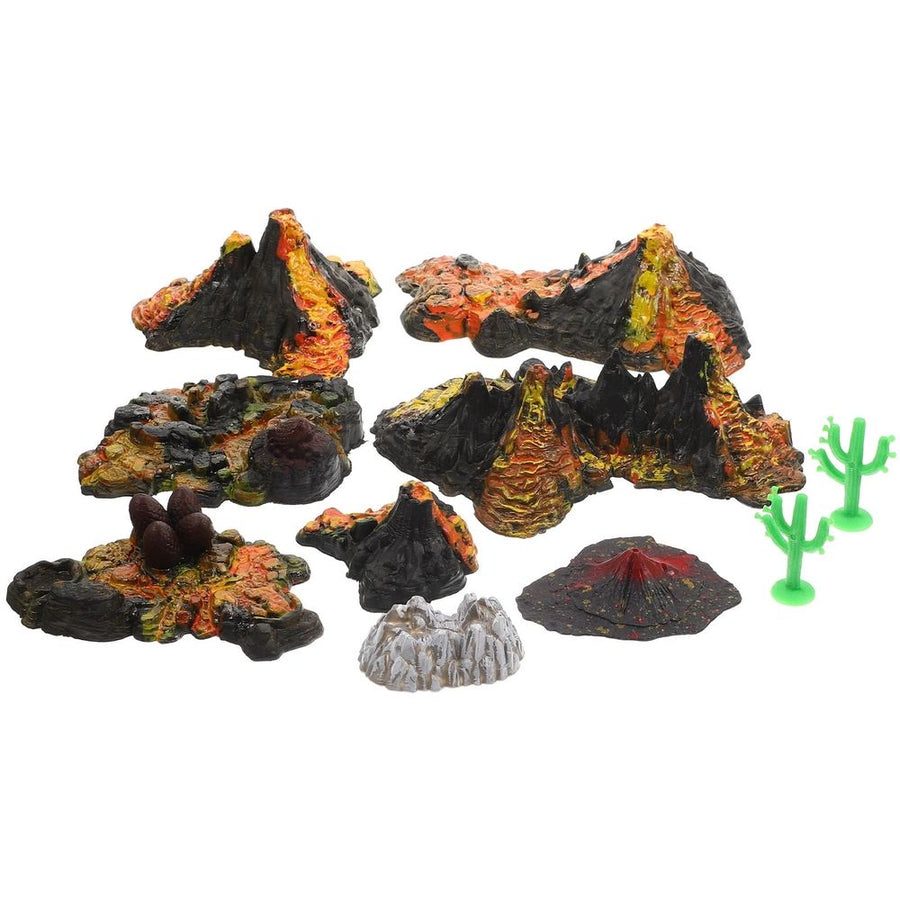 10pcs Volcanic Eruption Model Ornaments Plastic Decoration for Home Decor Friends