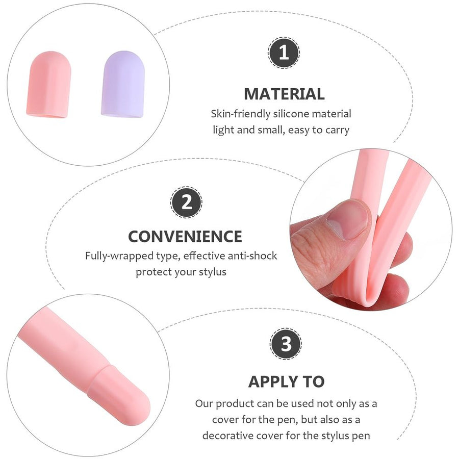 Silicone Stylus Sleeve Pink Holder for Drop-Resistant Protection