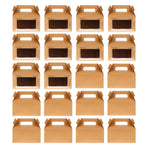 20-Pack Kraft Paper Cake Boxes Portable Dessert Packaging Organizers for , Pastries, and More