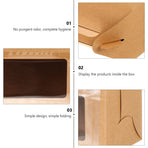 20-Pack Kraft Paper Cake Boxes Portable Dessert Packaging Organizers for , Pastries, and More