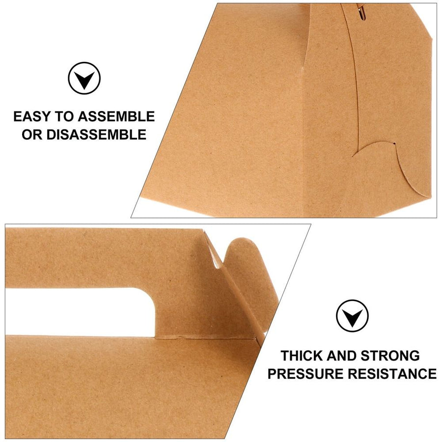 20-Pack Kraft Paper Cake Boxes Portable Dessert Packaging Organizers for , Pastries, and More
