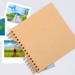 Rustic Scrapbook Album - Blank Photo Picture Book for Craft Projects, Memory Keeping, and Photo Storage