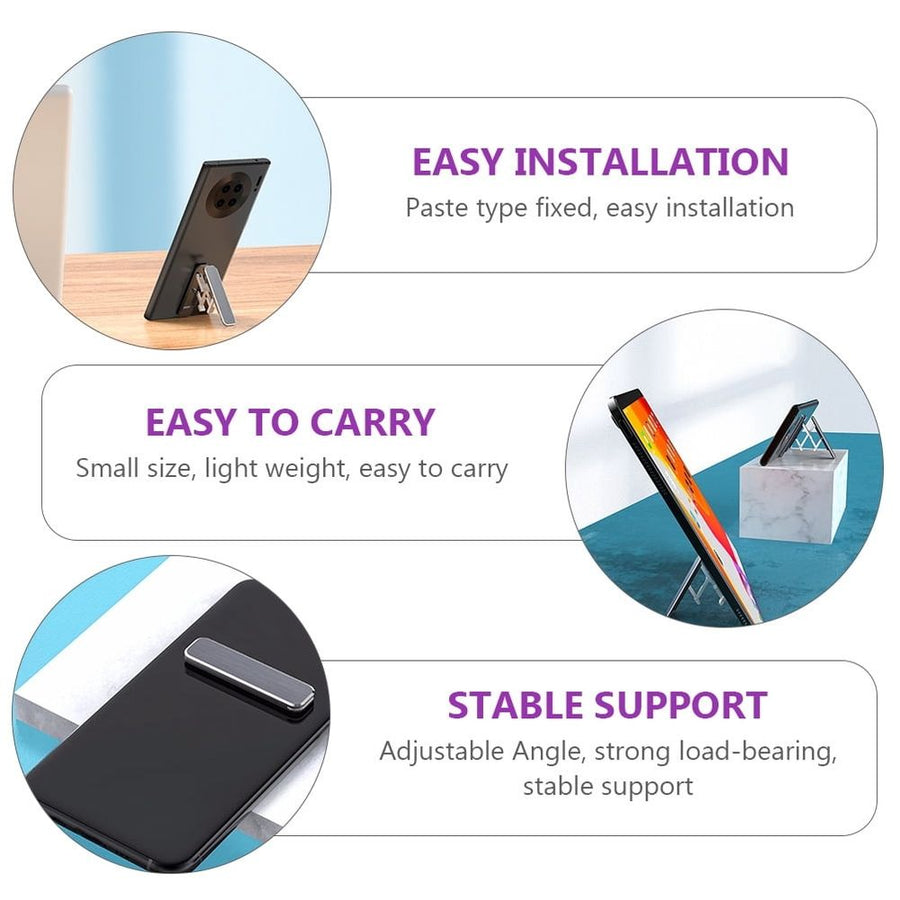 Foldable Kickstand Aluminum Alloy Adhesive Back Stand Multifunctional for Tablet ( )