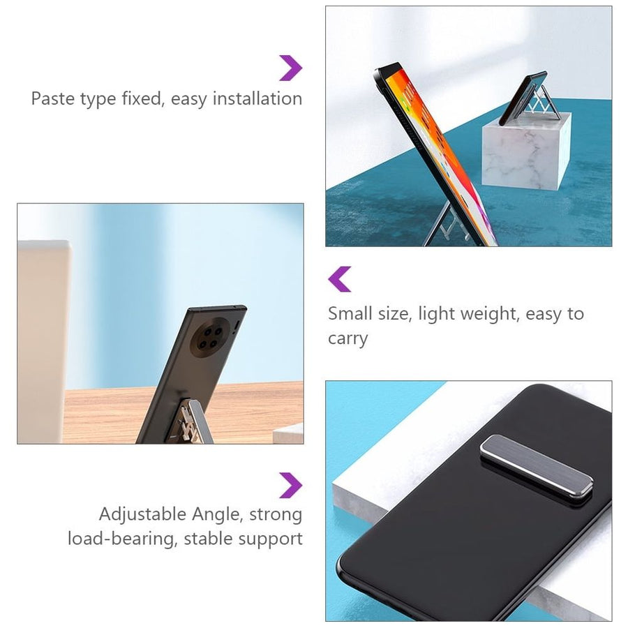 Foldable Kickstand Aluminum Alloy Adhesive Back Stand Multifunctional for Tablet ( )