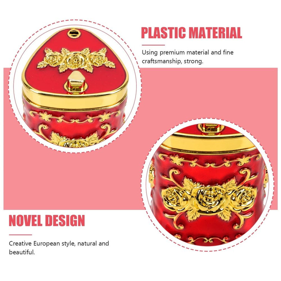 Red Toothpick Holder Jar with Embossed Floral Design, Decorative and Practical for Home, Kitchen, and Restaurant Use